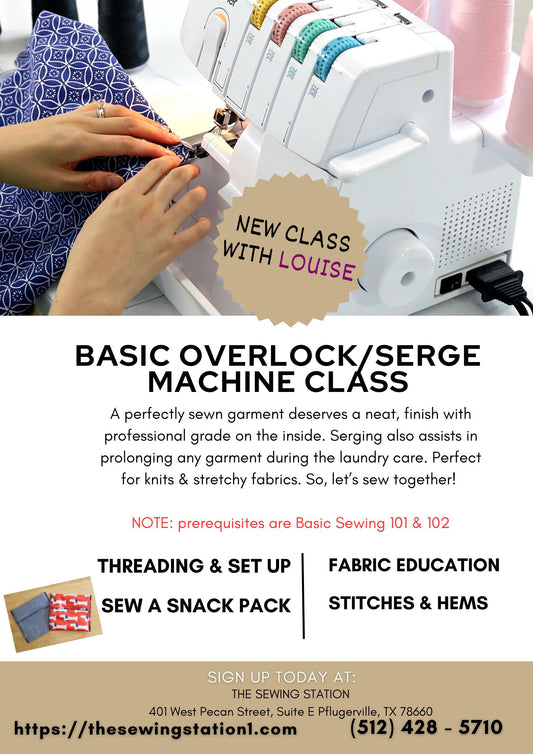 Basic Overlock/Serge Machine Workshop Class