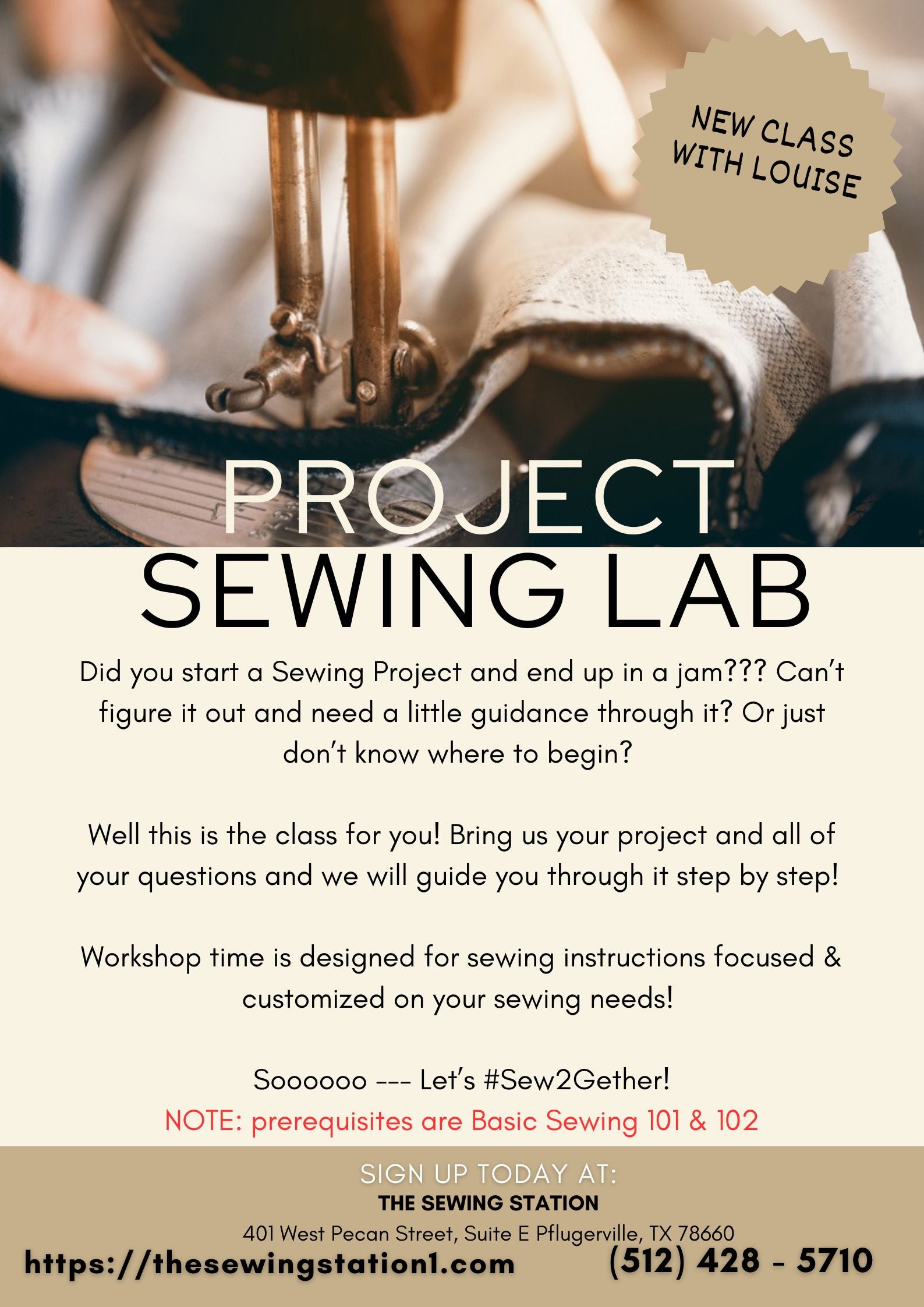 Learning Center Classes – The Sewing Station